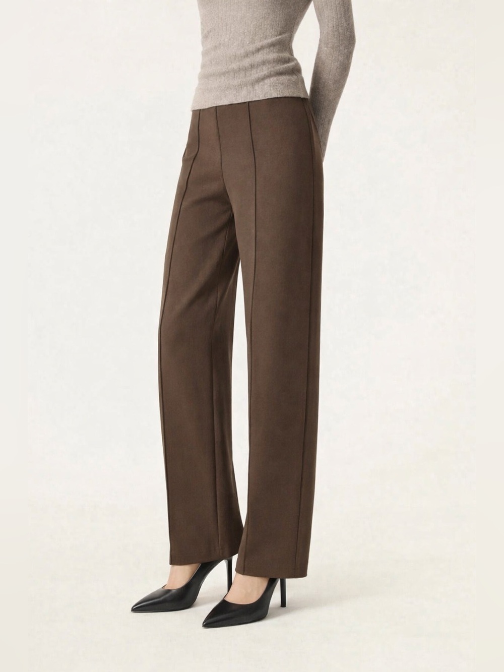 OGL Brown Slim Ponte Pants Size Medium